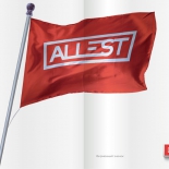 Флаг атласный с логотипом