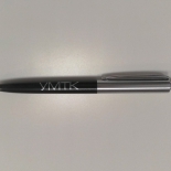 Ручка с логотипом тампопечать серебро